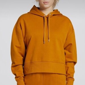 CALIA Everyday Fleece Boxy Hoodie Sweatshirt Brown Size M Used